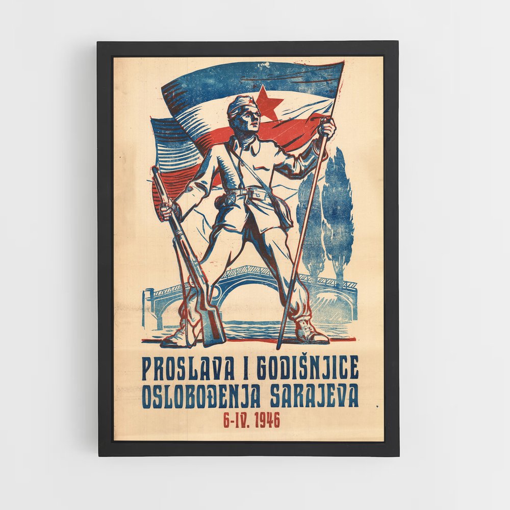 Poster Sarajevo symbole – affiche Jeux Olympiques (vue 2)